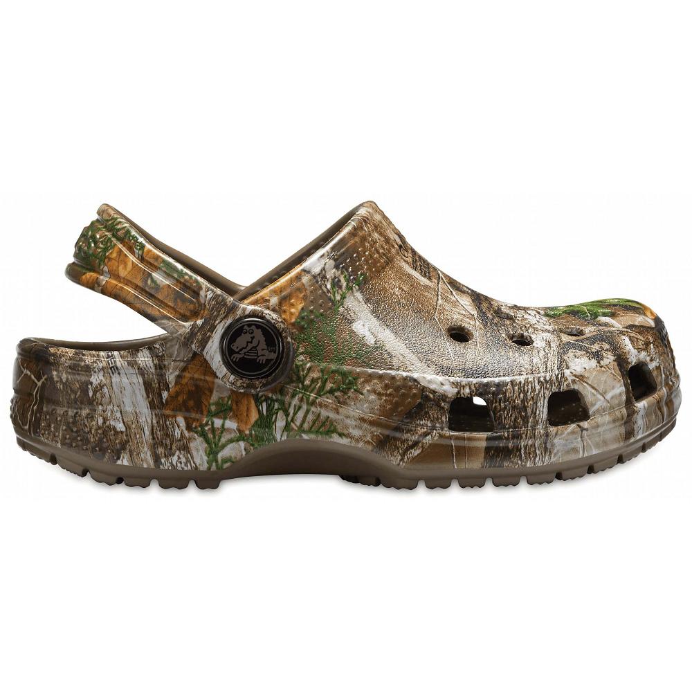 Brown Boys' Crocs Classic Realtree Edge® Clogs | NZ 1333UZGT